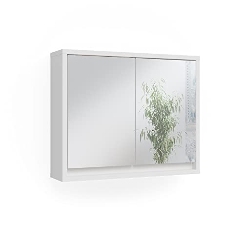 Vicco Bad Spiegelschrank Mila, Weiß, 55 x 45 cm...