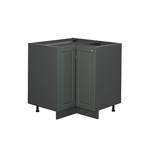 Vicco Eckschrank Fame-Line, Grün-Gold Landhaus Anthrazit, 80.5 cm ...