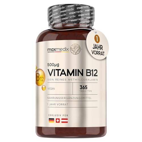 Vitamin B12 Tabletten - 500 mcg je Tagesdosis - 365 Mikrotabletten ...