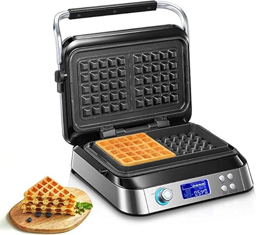 Waffeleisen 1600 W, Doppelwaffeleisen für Belgische Waffeln, 5 Pro...