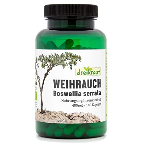 Weihrauch-Kapseln BIO, 140 Stück, 400mg, hochdosiert, Boswellia Se...