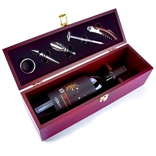 Weinkiste Zubehörbox Wein-Set Sommelier-Set Wein-Geschenk-Set; Wei...