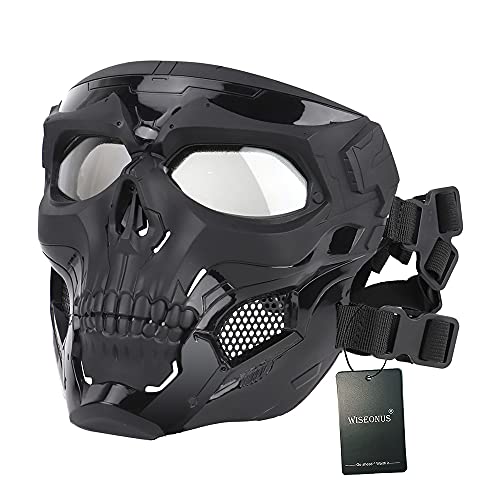 WISEONUS Airsoft Maske Paintball Masken Taktische Schädel Maske Fu...