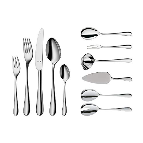 WMF Merit Besteck Set 12 Personen, 66 teilig, 60 Teile mit Servierb...