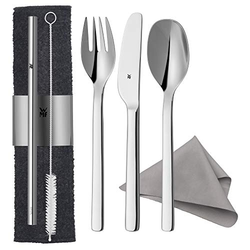 WMF my2Go Besteck Set 8-teilig, Outdoor Reisebesteck Set 1 Person, ...