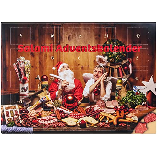 WURSTBARON Pikanten Salami Adventskalender – 24 Mini Wurst Ster...