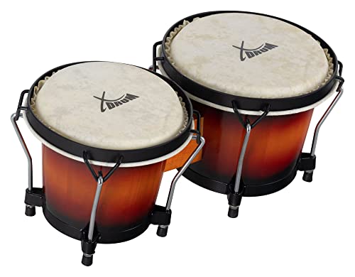 XDrum Bongos Club - 6  Macho und 7  Hembra - Naturfelle - professio...