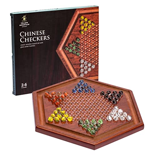 Yellow Mountain Imports Hölzernes Chinesisches Dame Brettspiel-Set...