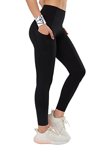 Yvette Sport Leggings Damen mit Taschen Elastisch Atmungsaktiv Bequ...