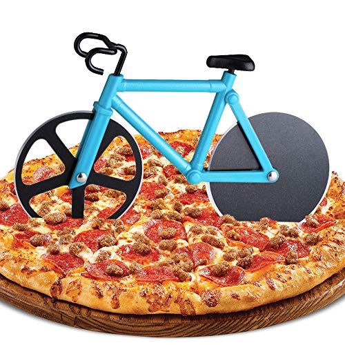 ZAWTR Fahrrad Pizzaschneider, Edelstahl Pizza Schneider Lustige Piz...