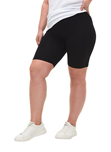 Zizzi Große Größen Damen Einfarbige Fahrradshorts aus Viskose Gr...