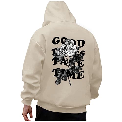 Zofedap Kapuzenpullover Herren Hoodie Männer mit Backprint Sweatsh...